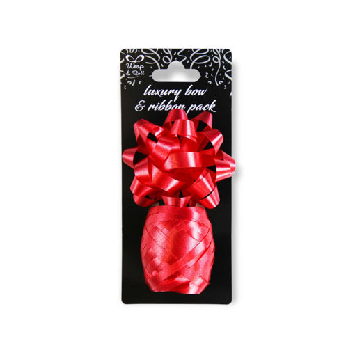 Picture of 3 INCH STAR BOW&RIBBON 10M RED